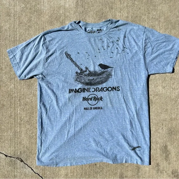 Hard Rock Cafe Mall of America Imagine Dragons T Shirt Mens XL Blue - Picture 1 of 5